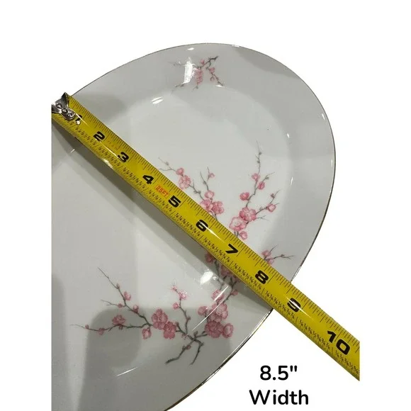 Hutschenreuther Almond Blossom Noblesse 12.5" Oval Platter Gold Trim Bavaria - Picture 5 of 6